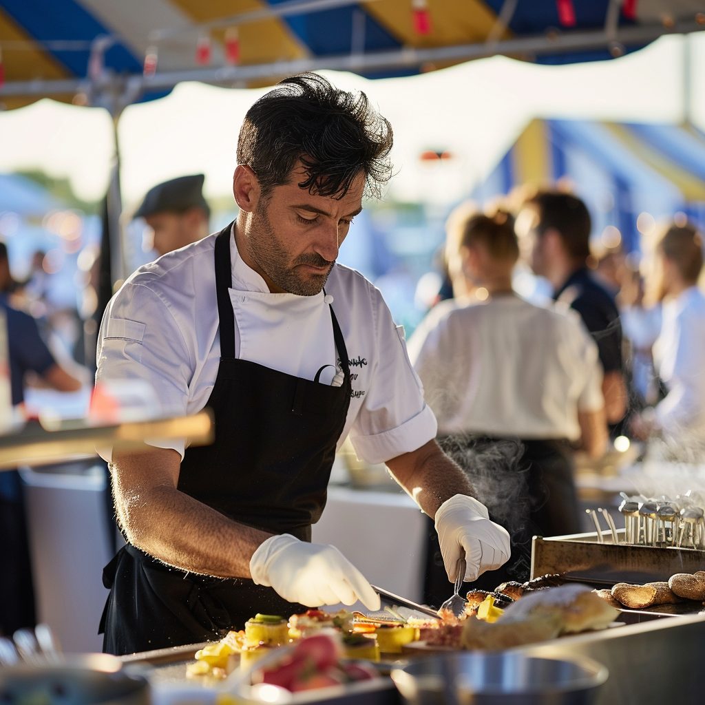 Un chef partenaire en plein service
