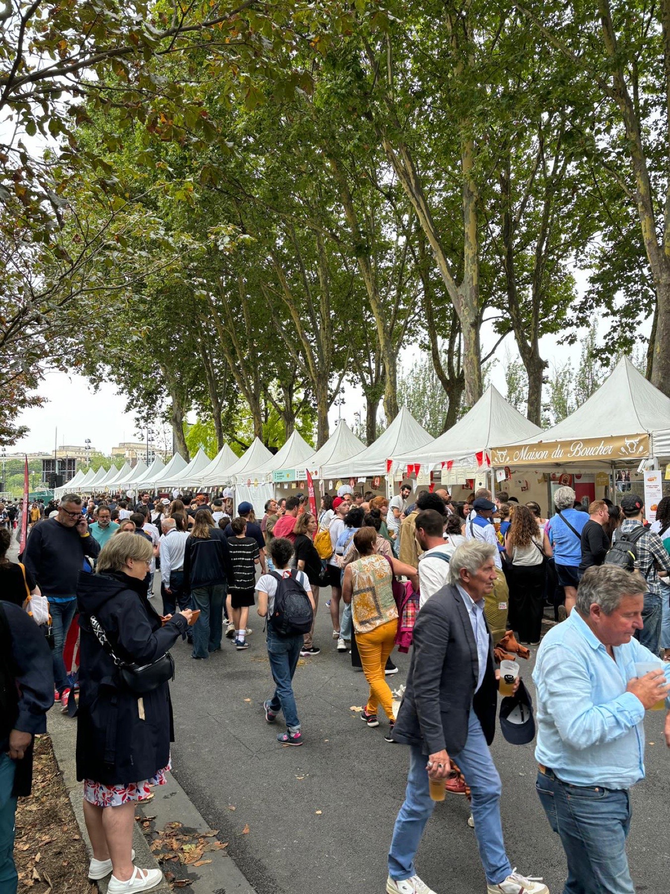 Le public le long des stands, Paris 2024